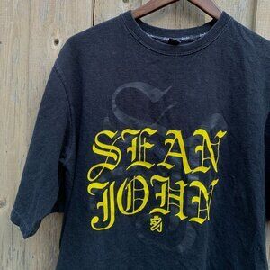 Vintage Sean John Big Logo Graphic T Shirt Large